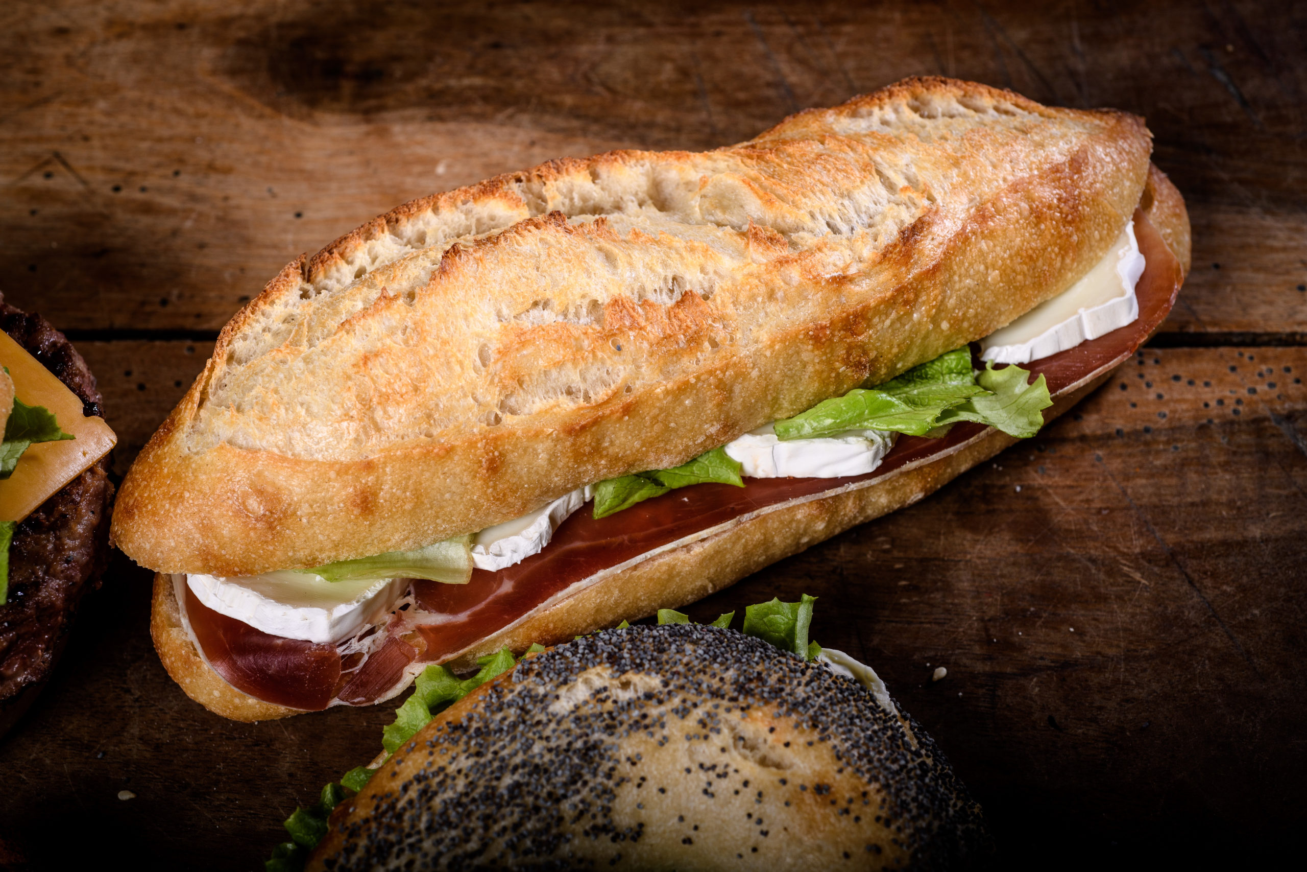 Sandwich baguette garni